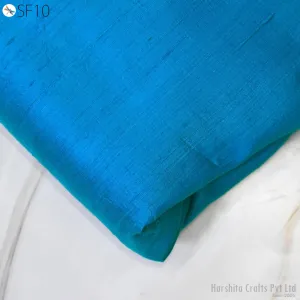 Dark Turquoise Pure Dupioni Fabric Raw Silk by the Yard Indian Wedding Dresses Pillow Cover Drapery Curtains Cushions Costumes Home decor