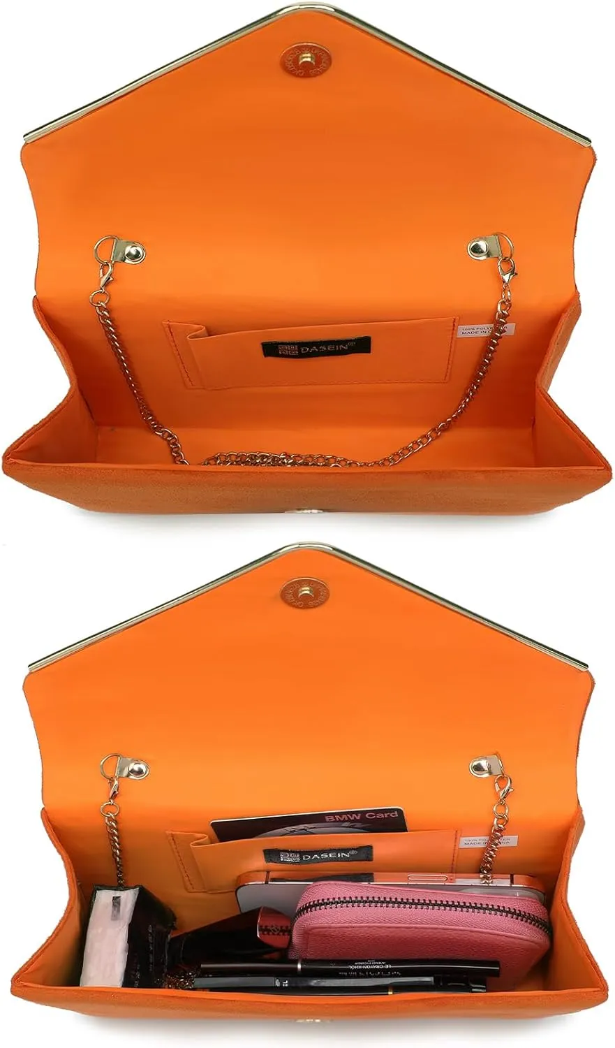 Dasein Women Faux Suede Evening Clutch Bags Formal Party Clutches Wedding Purses Cocktail Prom Clutches
