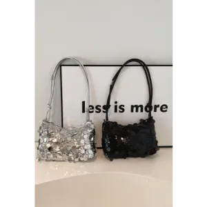 Dazzle with Yeppi Sequin Knotted Straps Shoulder Bag