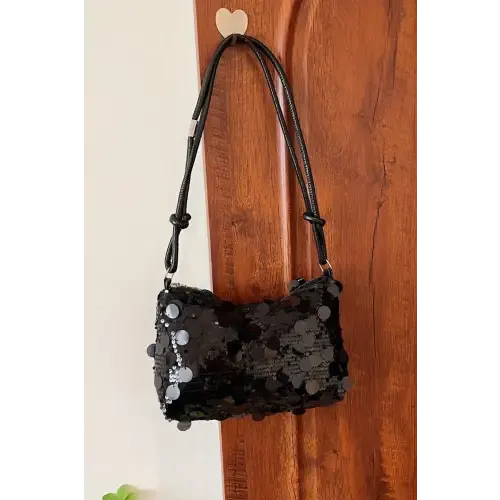 Dazzle with Yeppi Sequin Knotted Straps Shoulder Bag