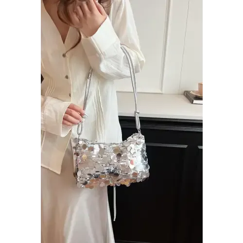 Dazzle with Yeppi Sequin Knotted Straps Shoulder Bag