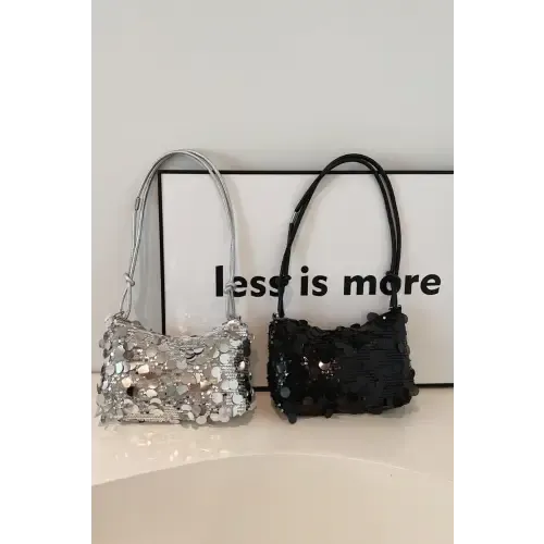 Dazzle with Yeppi Sequin Knotted Straps Shoulder Bag