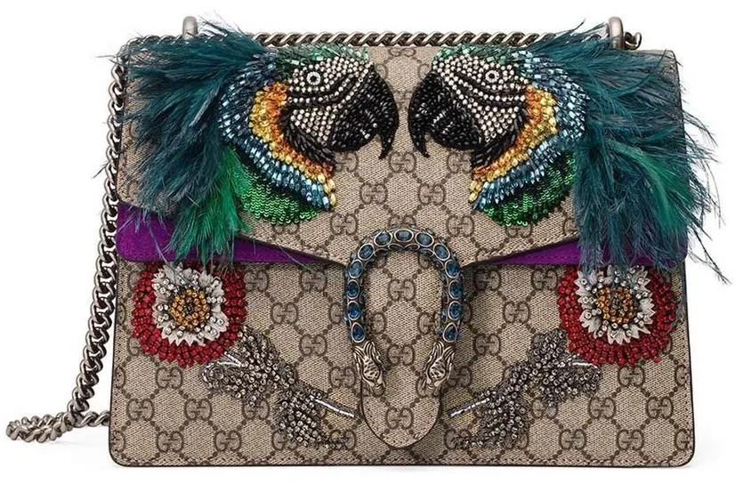 Dionysus Medium Parrot Shoulder Bag, Multi