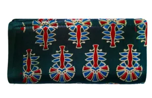 DMS RETAIL Printed Cotton Silk Clutch Purse For Women Clutch For Daily Use Clutch Wallet Green
