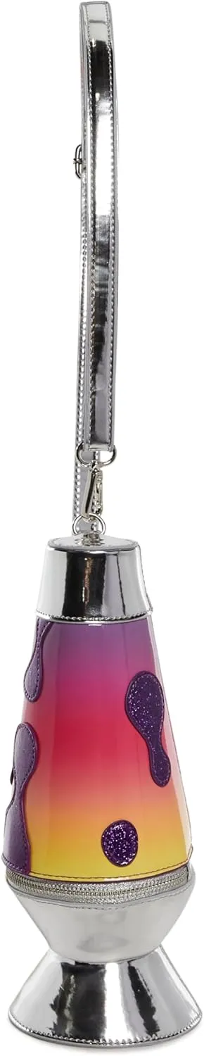 Dolls Kill Laters Baby Crossbody Bag by Current Mood – Retro Lava Lamp Design, Glossy Patent Leather, Glitter Appliques, Adjustable Strap, Unique Fashion Statement, One Size