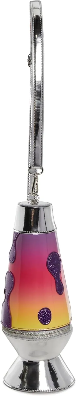 Dolls Kill Laters Baby Crossbody Bag by Current Mood – Retro Lava Lamp Design, Glossy Patent Leather, Glitter Appliques, Adjustable Strap, Unique Fashion Statement, One Size