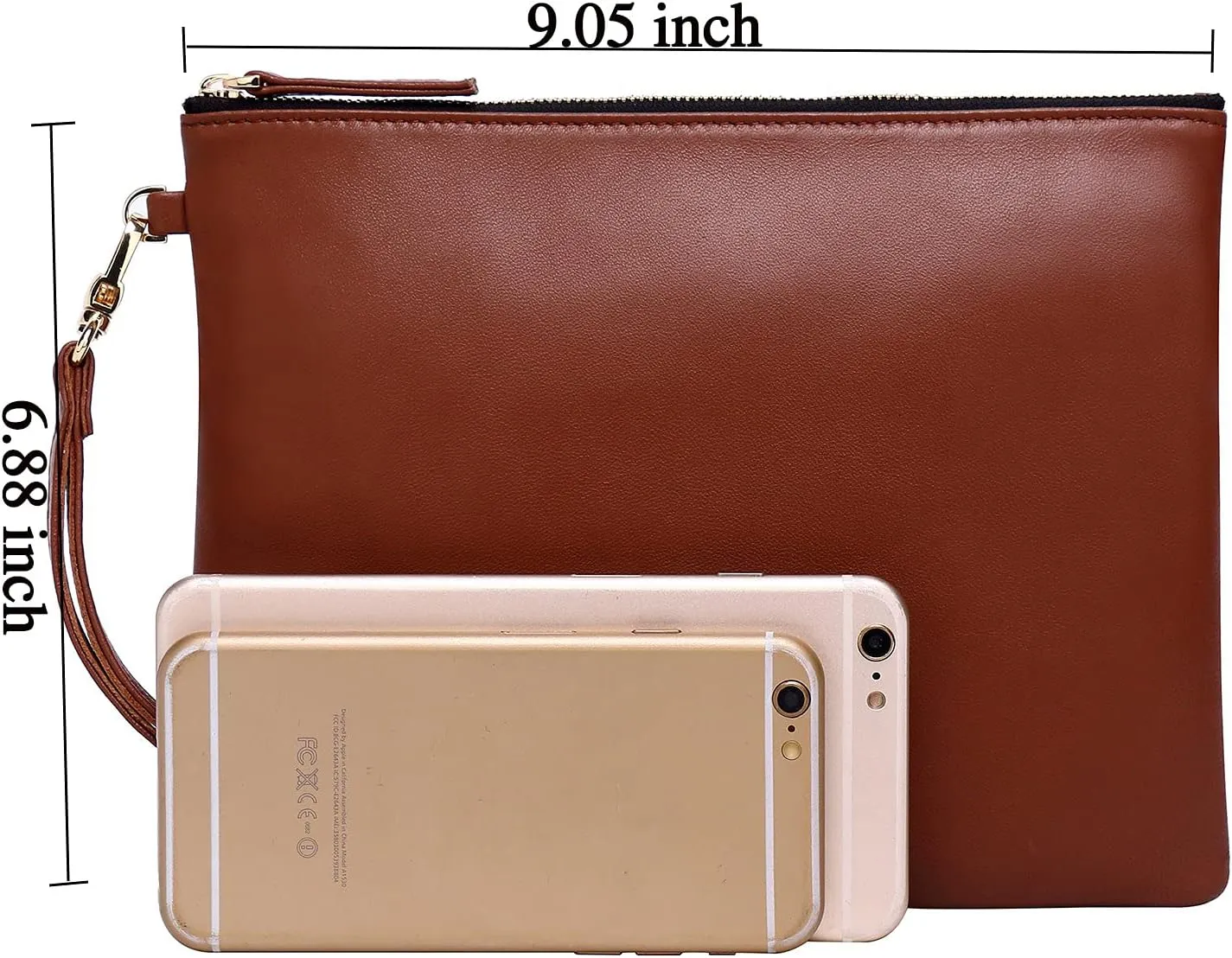 DORIS&JACKY Lambskin Leather Wristlet Clutch Purse For Women Large Soft Designer Wallet With Strap…