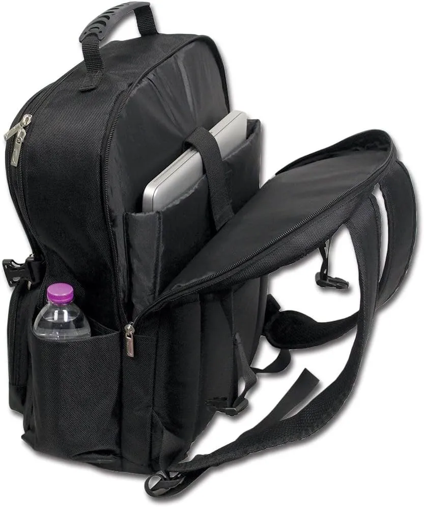 Dream Duffel Classic Backpack for Women & Children, Small Travel Bag, Water-Resistant, Padded Back & Shoulder Straps, Size 17.5”x14”, Black Sparkle