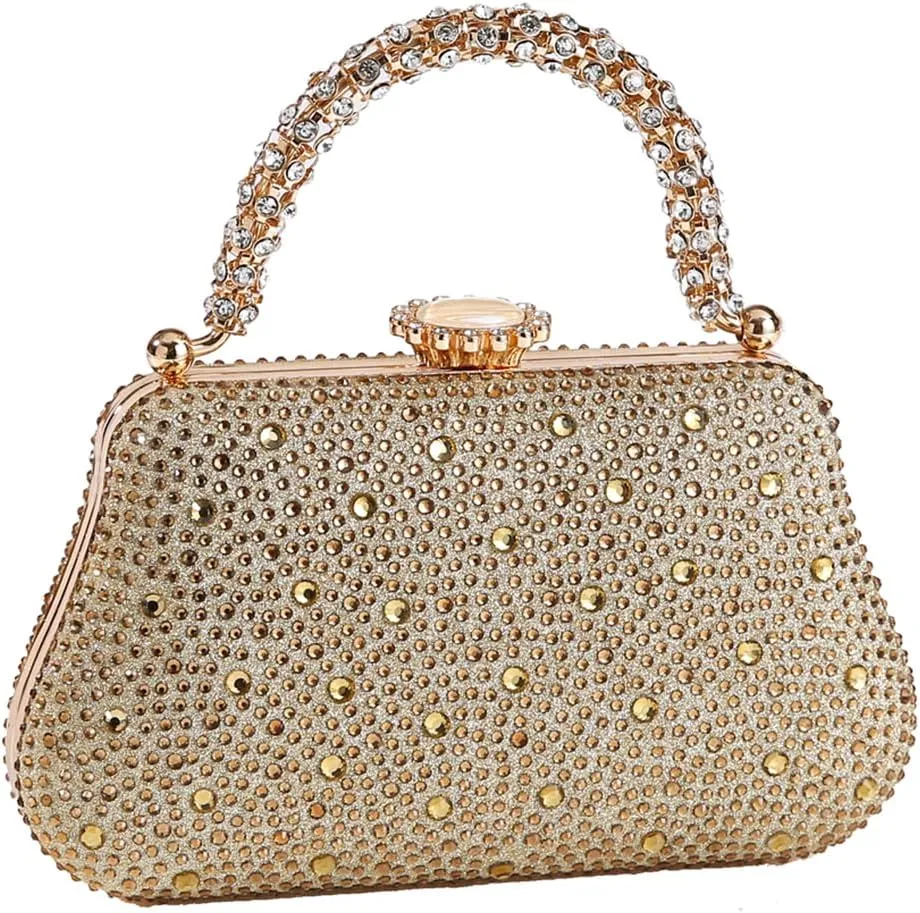 Dreubea Evening Bag Clutch Purses for Women Ladies Sparkling Party Wedding Prom Club Handbags