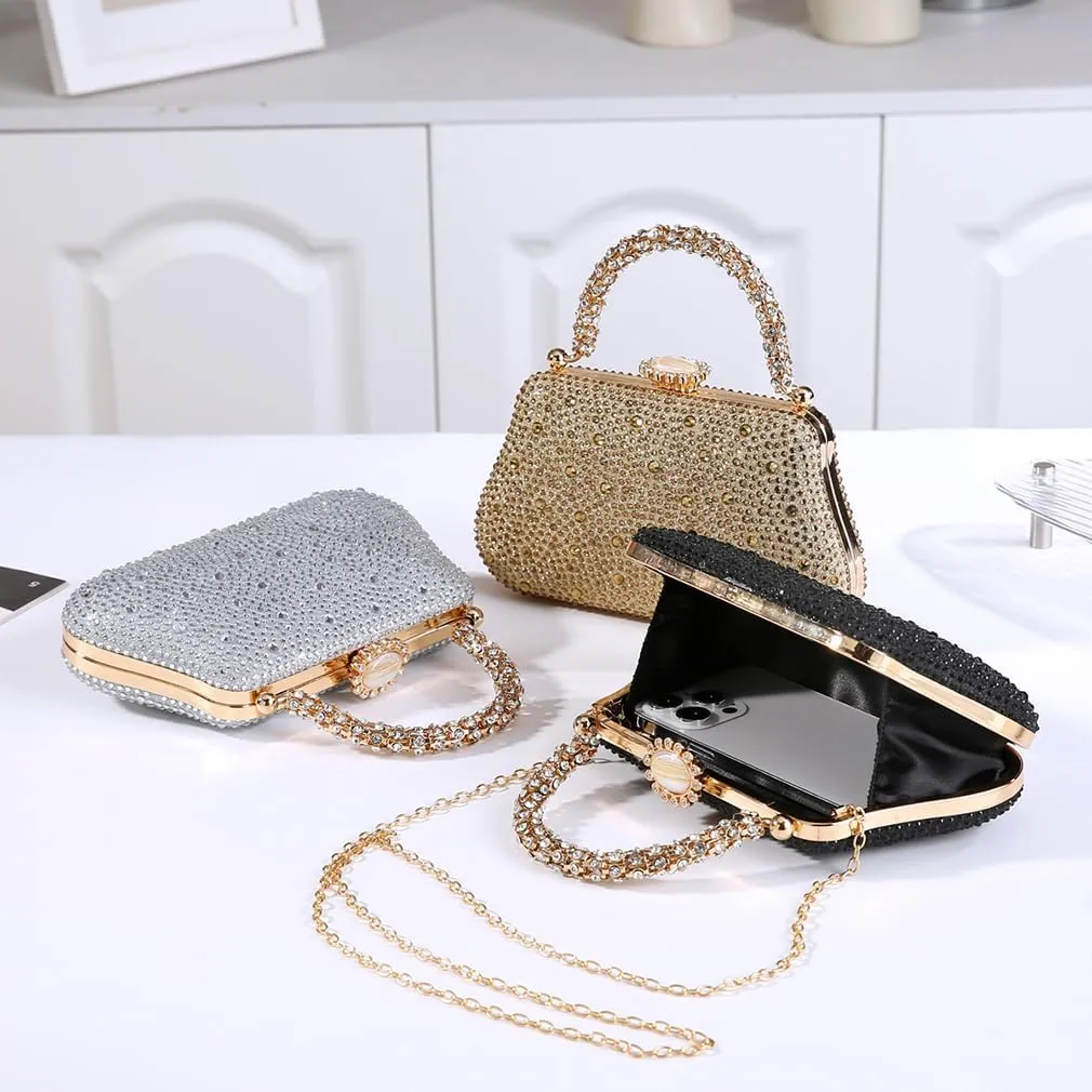 Dreubea Evening Bag Clutch Purses for Women Ladies Sparkling Party Wedding Prom Club Handbags