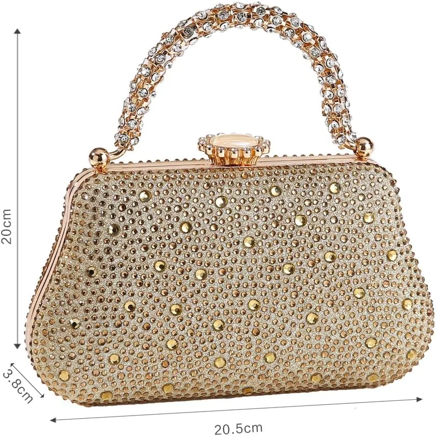 Dreubea Evening Bag Clutch Purses for Women Ladies Sparkling Party Wedding Prom Club Handbags