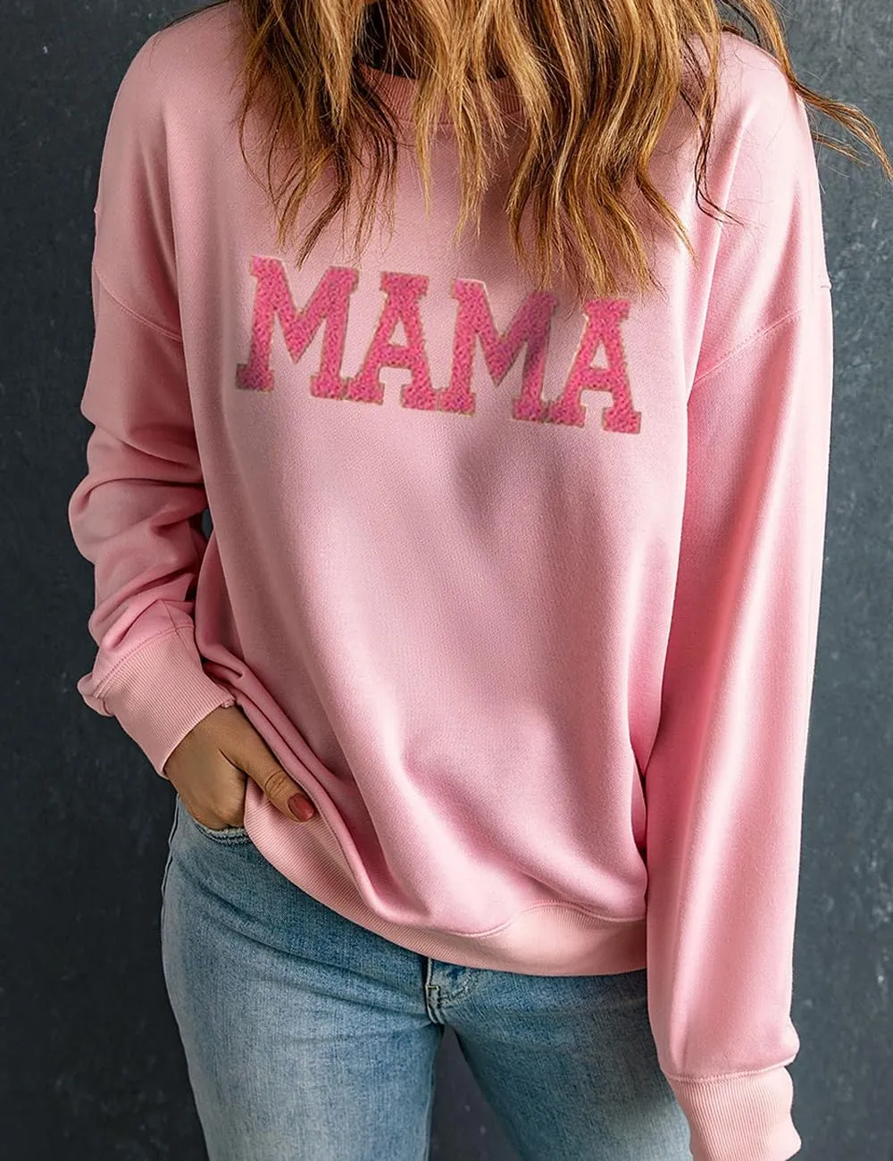 Ecosunny Women's Casual Holiday Mardi Gras Sweatshirt Sequin Print Round Neck Long Sleeve Loose Pullover Tops