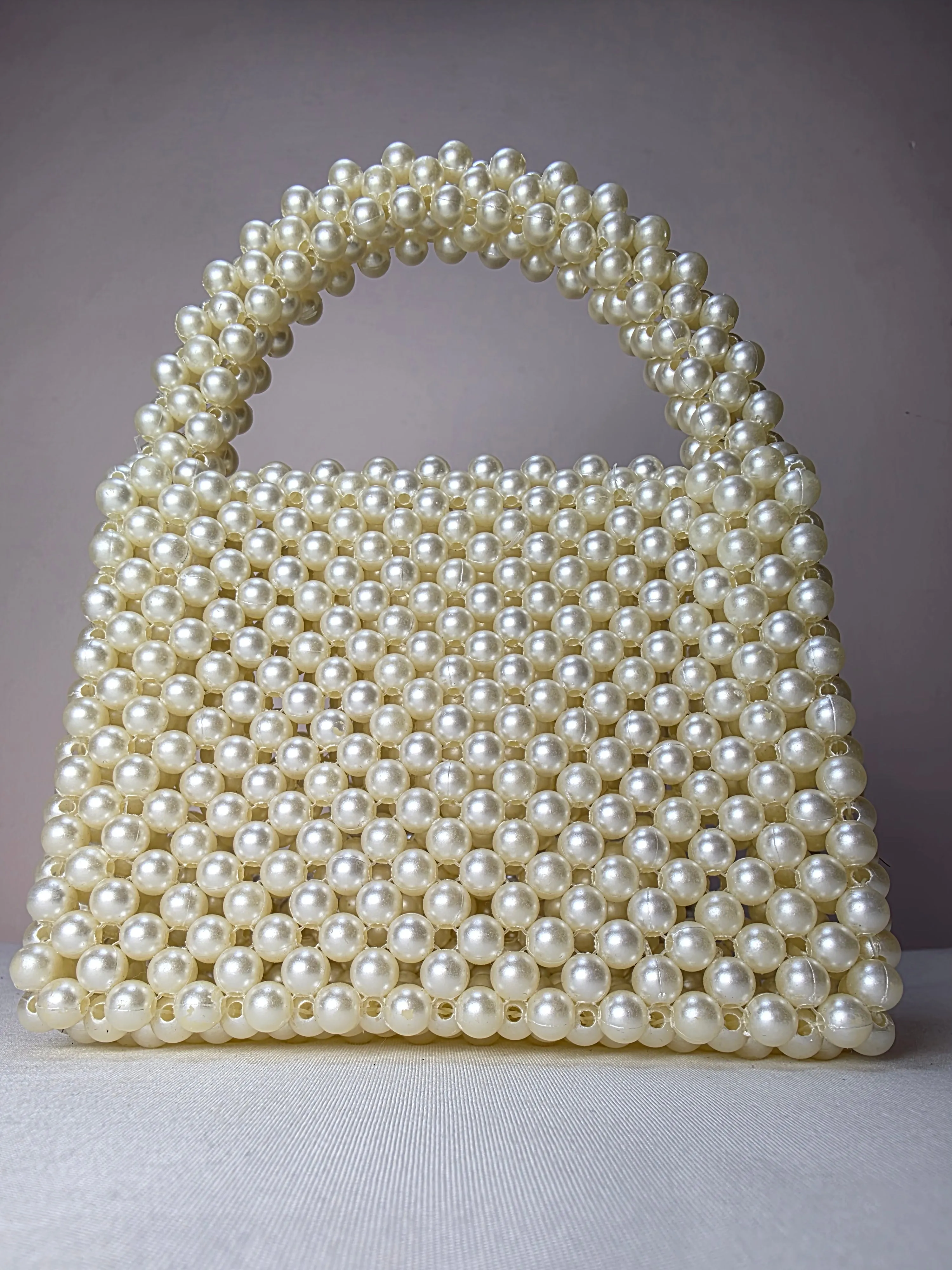Elegant Pearl Beaded Handbag - MINI