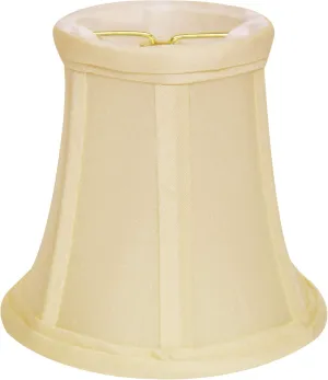 Elegant Set of 6 Pure Silk Dupioni Chandelier Lampshade for Instant Home, Softback Design with Flame Clip