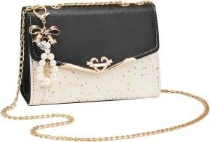 Elegant Shoulder Bag for Women - PU Leather Handbag with Sequin Crossbody & Messenger Bag Styles
