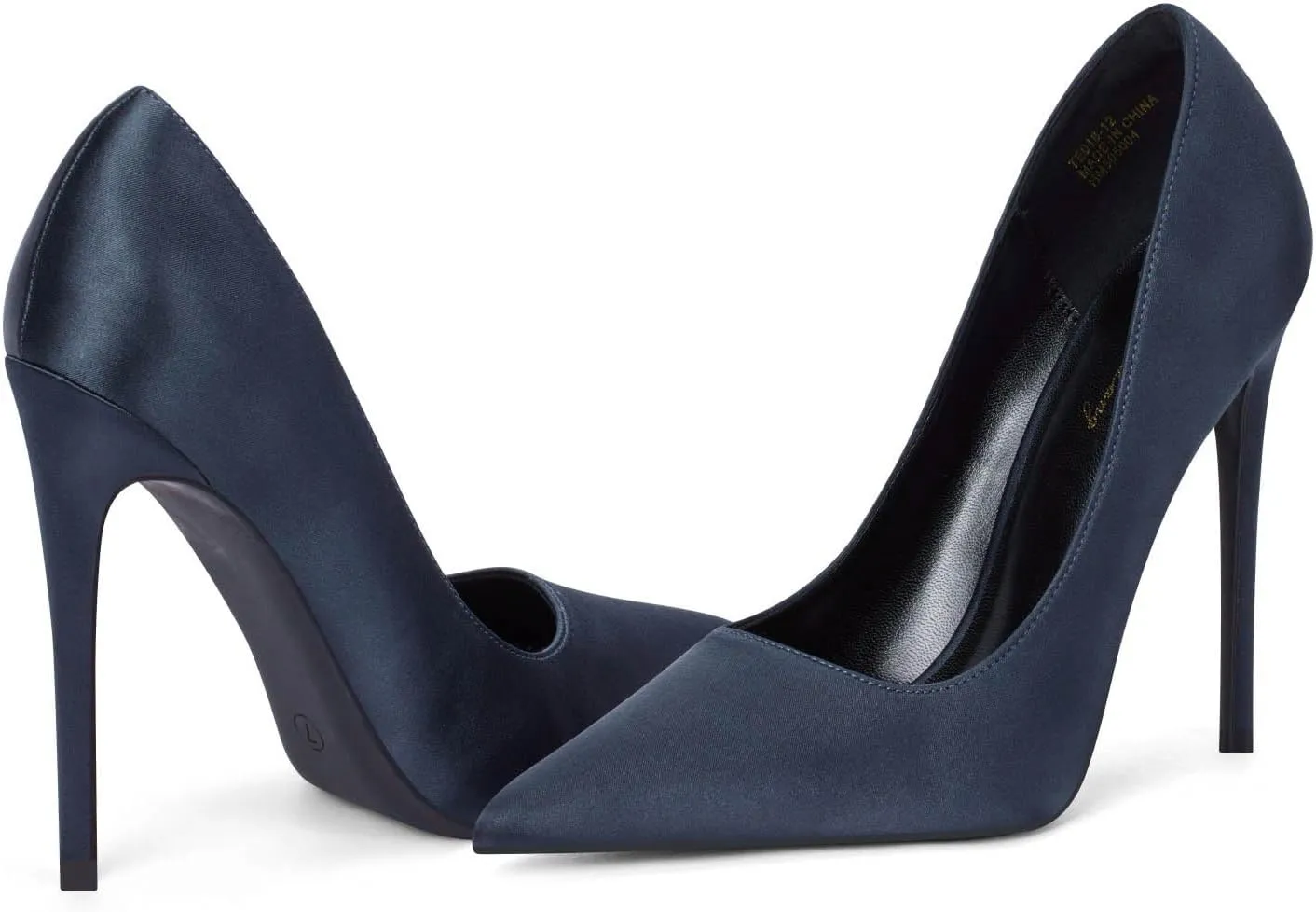 Elisabet Tang High Heels Womens Pointed Toe Heels Satin Pumps Stiletto Bridal Party Dress Evening Wedding Shoes for Woman