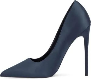 Elisabet Tang High Heels Womens Pointed Toe Heels Satin Pumps Stiletto Bridal Party Dress Evening Wedding Shoes for Woman