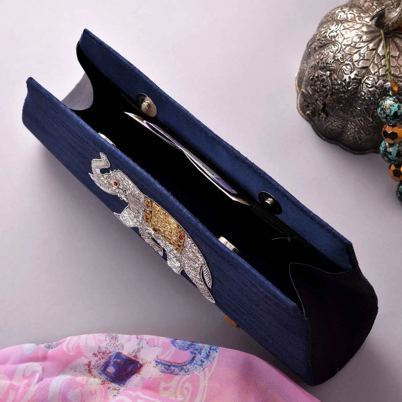 Embellished Zari Work Clutch