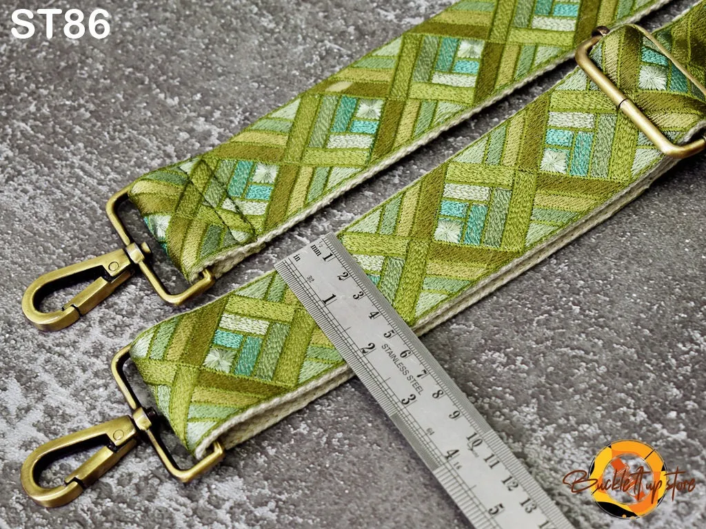 Embroidered Purse Strap Crossbody Strap for Purses Boho Bags Strap Embroidery Replacement Strap Boho Guitar Strap Handbag Strap gift for mom