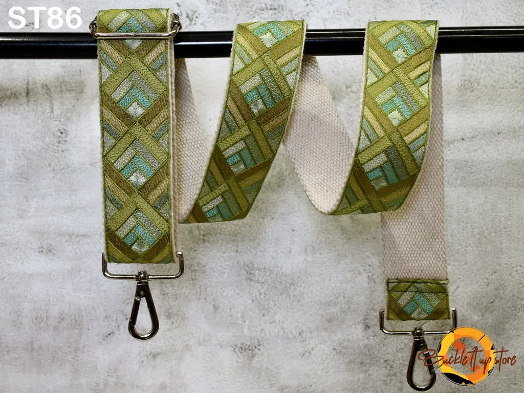 Embroidered Purse Strap Crossbody Strap for Purses Boho Bags Strap Embroidery Replacement Strap Boho Guitar Strap Handbag Strap gift for mom