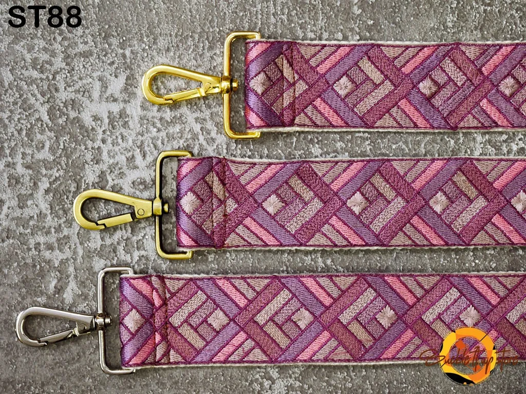 Embroidered Purse Strap Crossbody Strap for Purses Boho Bags Strap Embroidery Replacement Strap Boho Guitar Strap Handbag Strap gift for mom