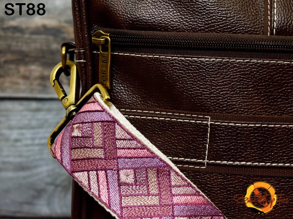 Embroidered Purse Strap Crossbody Strap for Purses Boho Bags Strap Embroidery Replacement Strap Boho Guitar Strap Handbag Strap gift for mom