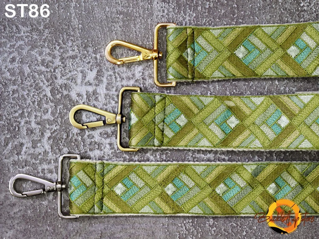 Embroidered Purse Strap Crossbody Strap for Purses Boho Bags Strap Embroidery Replacement Strap Boho Guitar Strap Handbag Strap gift for mom