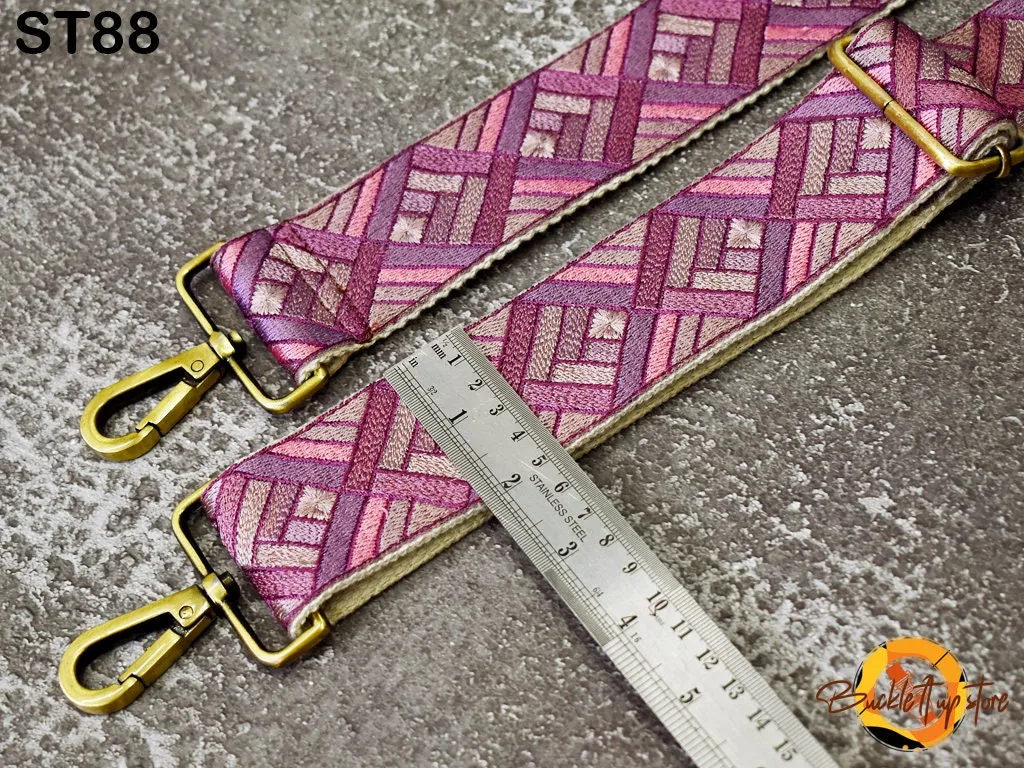 Embroidered Purse Strap Crossbody Strap for Purses Boho Bags Strap Embroidery Replacement Strap Boho Guitar Strap Handbag Strap gift for mom
