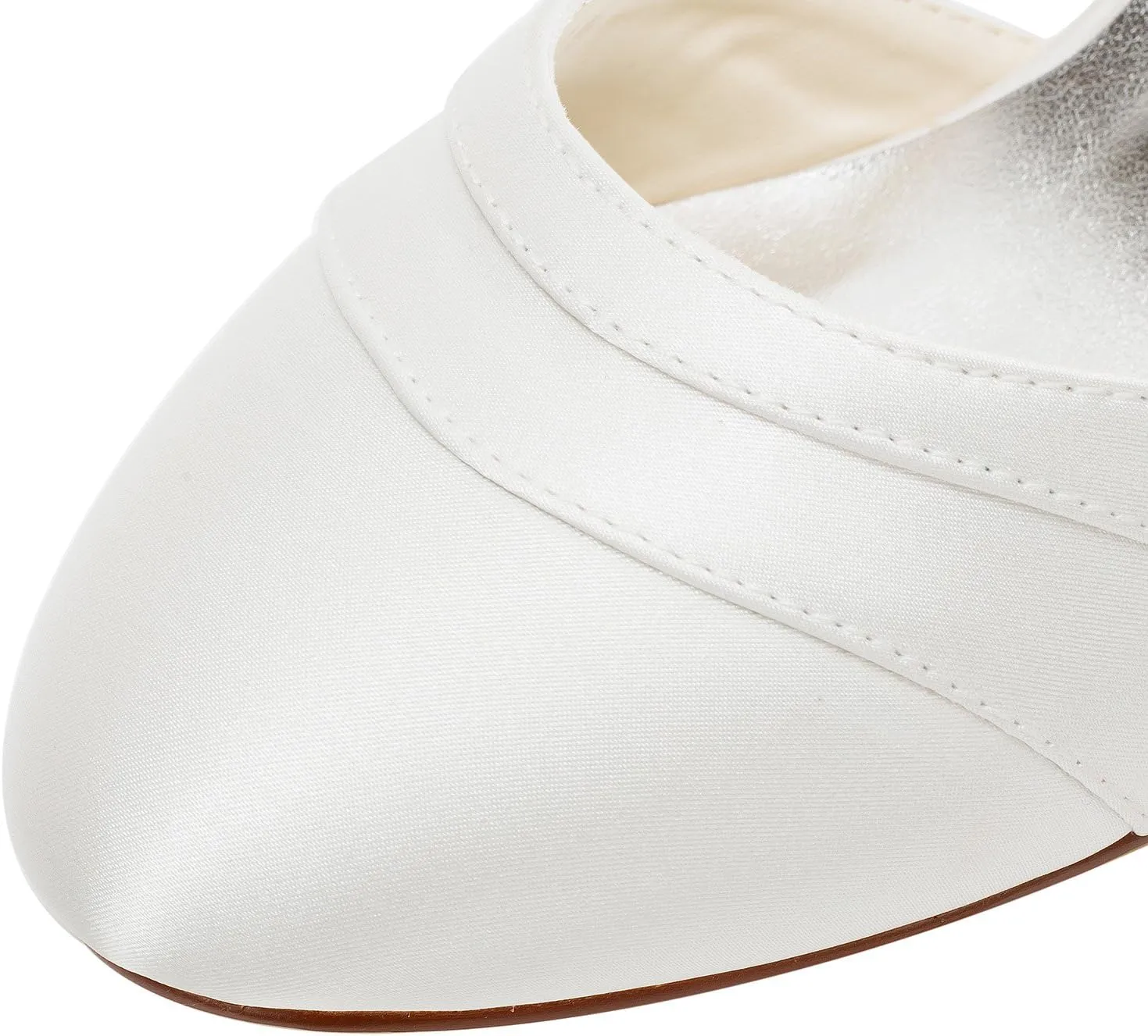 Emily Bridal Wedding Shoes Women's Silk Like Satin Stiletto Heel Closed Toe Pumps