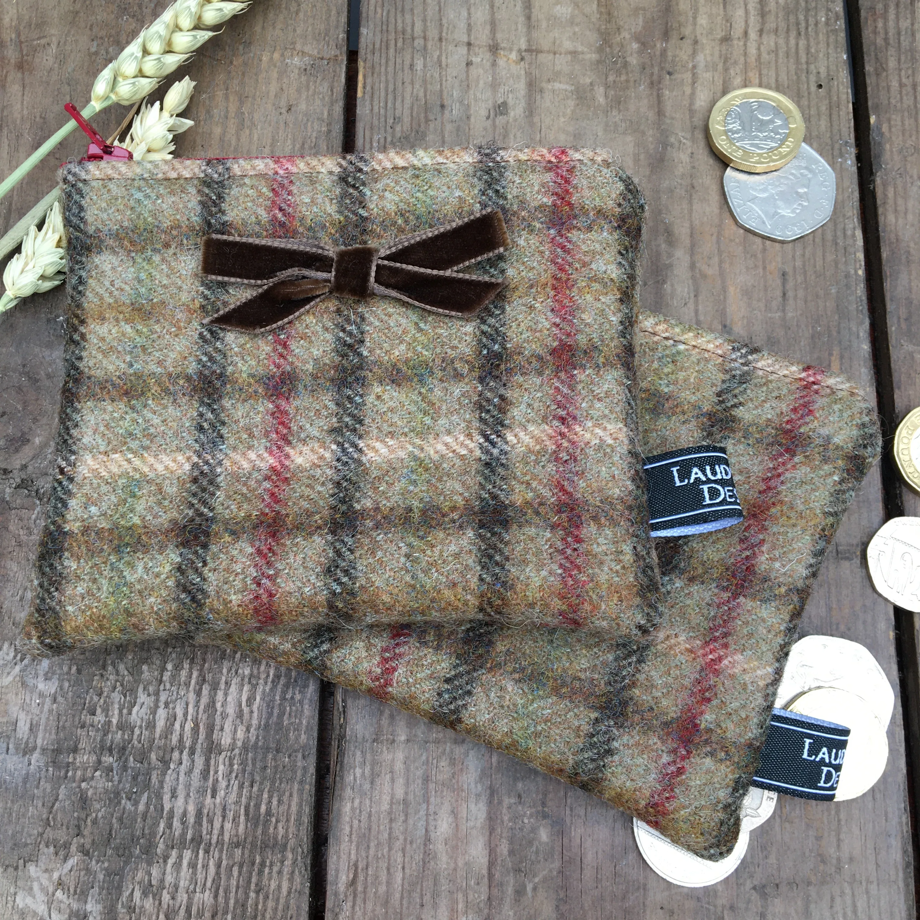 ESME Sage Check Purse