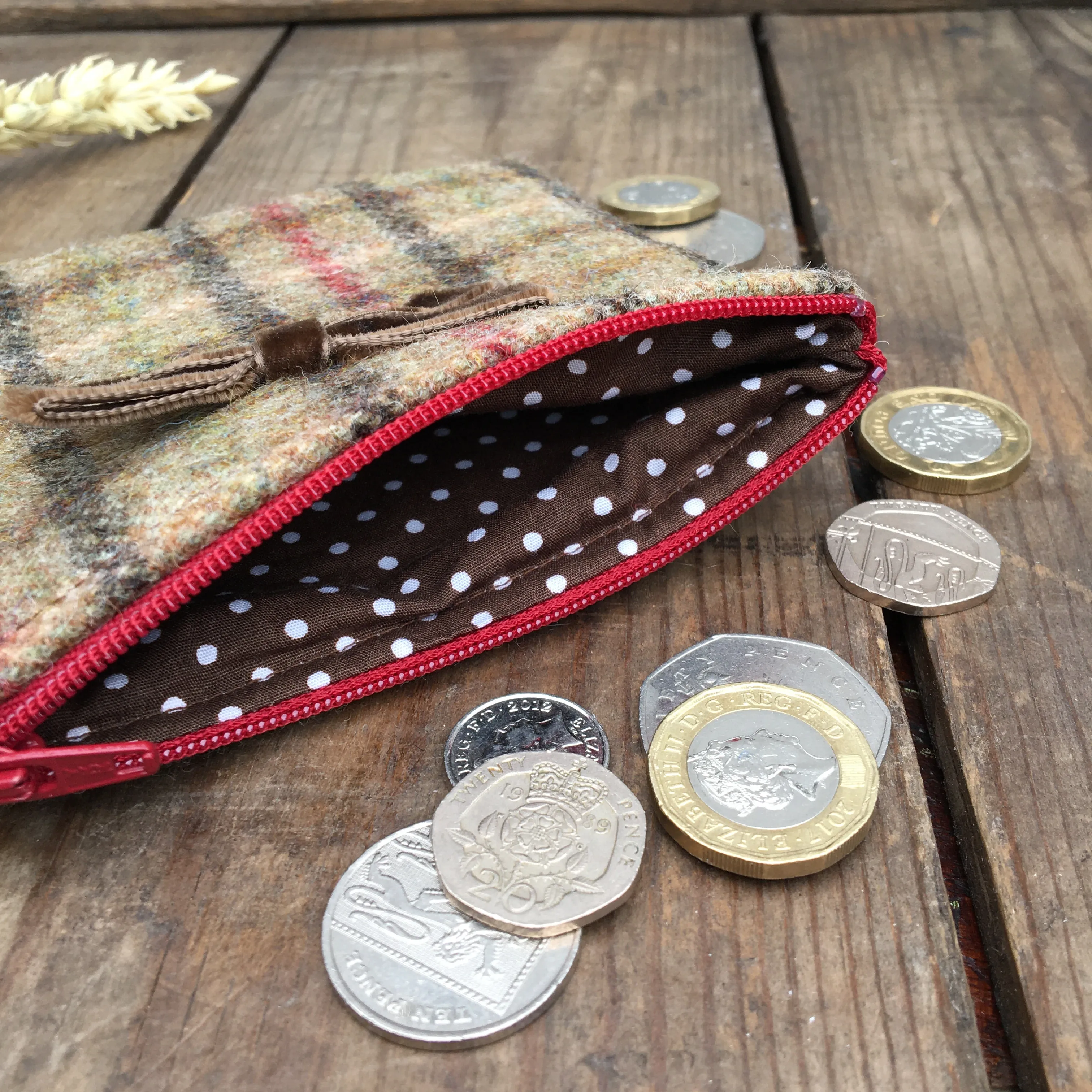 ESME Sage Check Purse