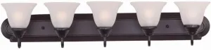 Essentials-5 Light Early American Bath Vanity in Early American style-36 Inches Wide by 7 inches high-Oil Rubbed Bronze