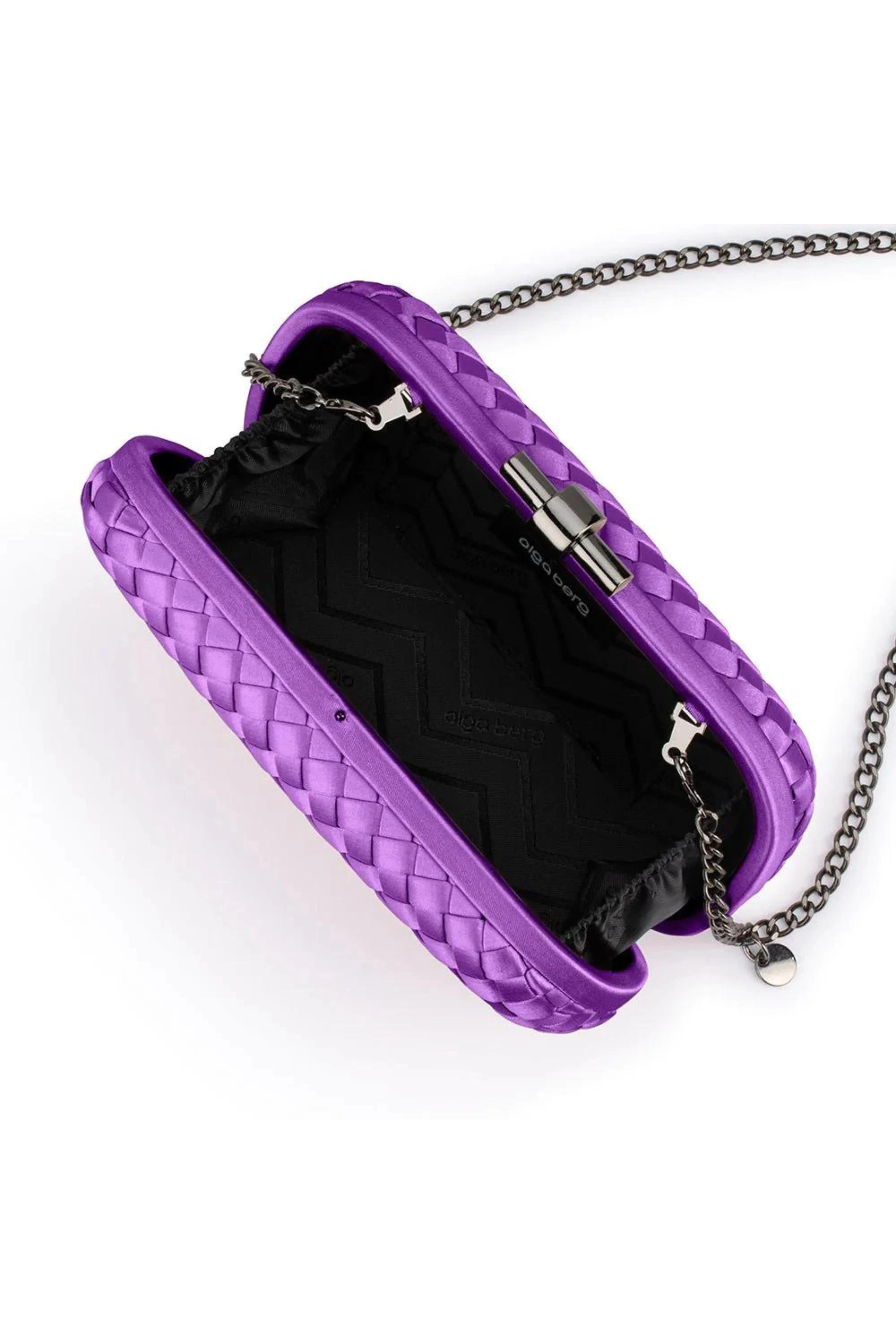 Evelyn Woven Clutch - Royal Purple