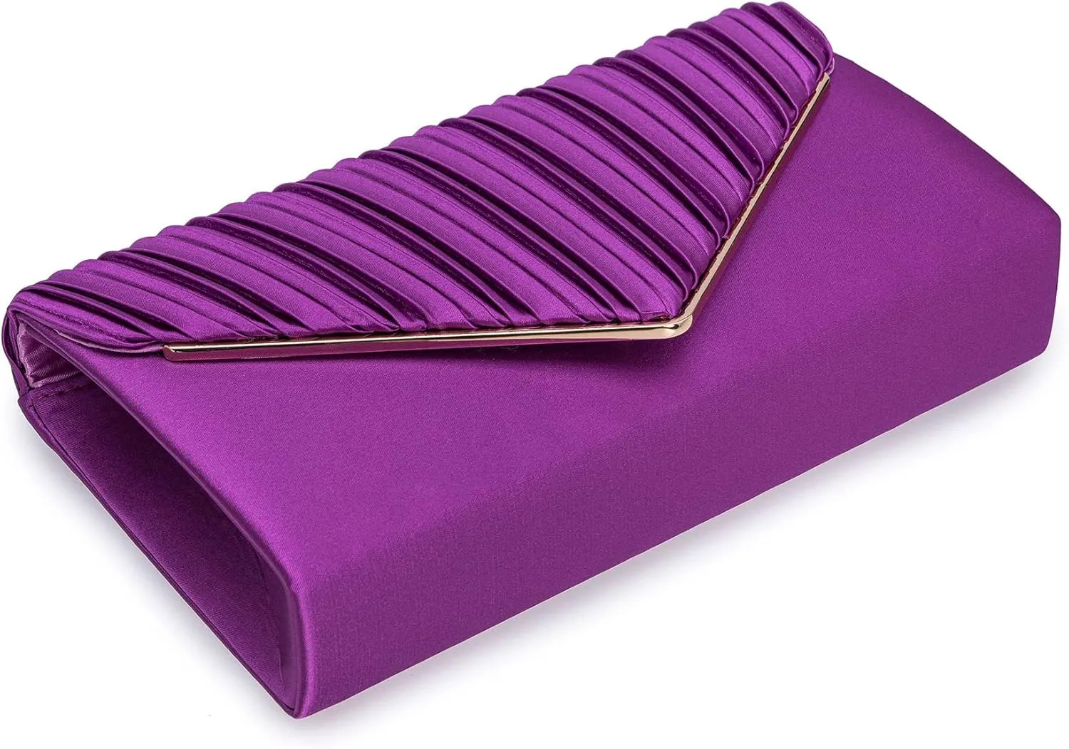Evening Bag Elegant Women Party Handbag Pleated Satin Clutch for Wedding/Prom/Formal Events