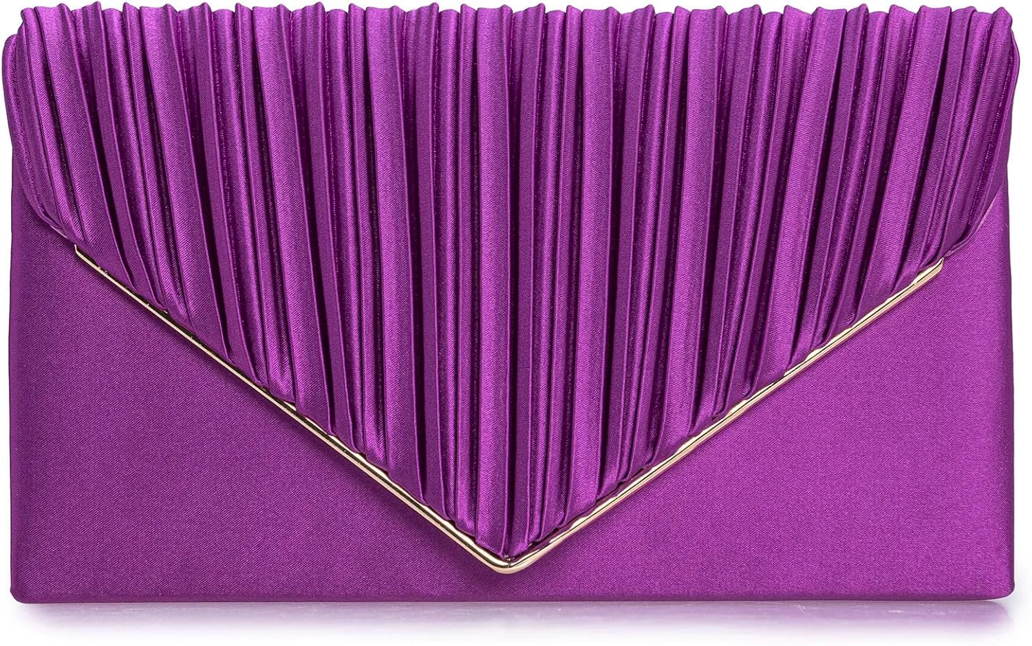 Evening Bag Elegant Women Party Handbag Pleated Satin Clutch for Wedding/Prom/Formal Events