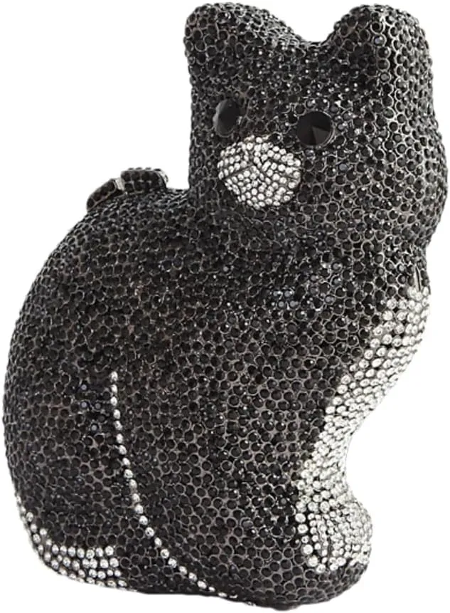 Evening Clutch Bags Bling Cocktail Party Rhinestone Handbag Crystal Cat Shape Crossbody bag
