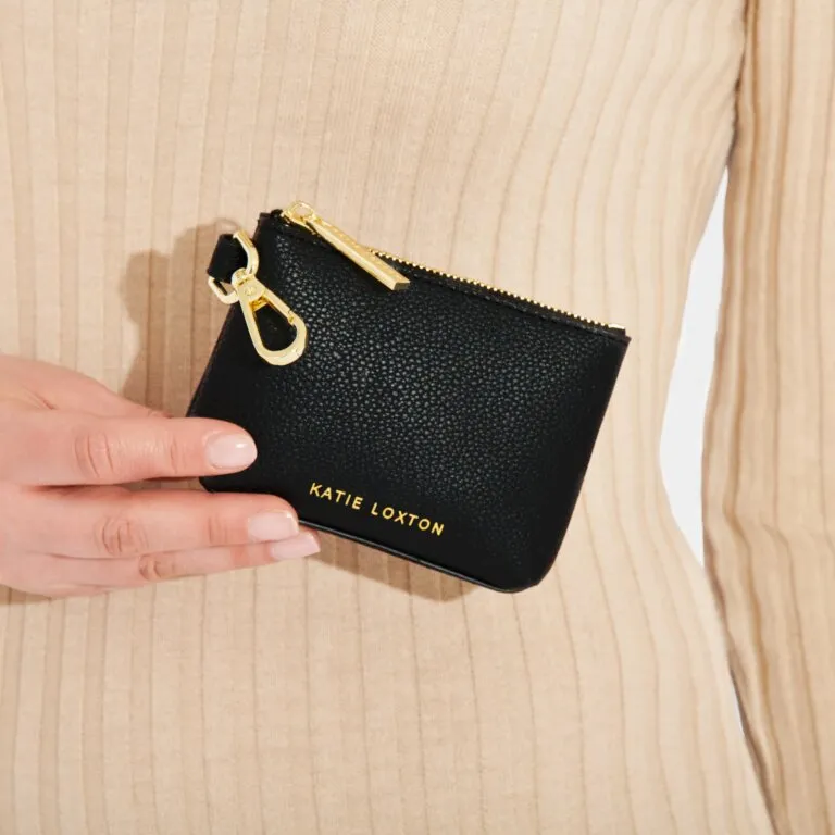 Evie Clip On Coin Purse-Black