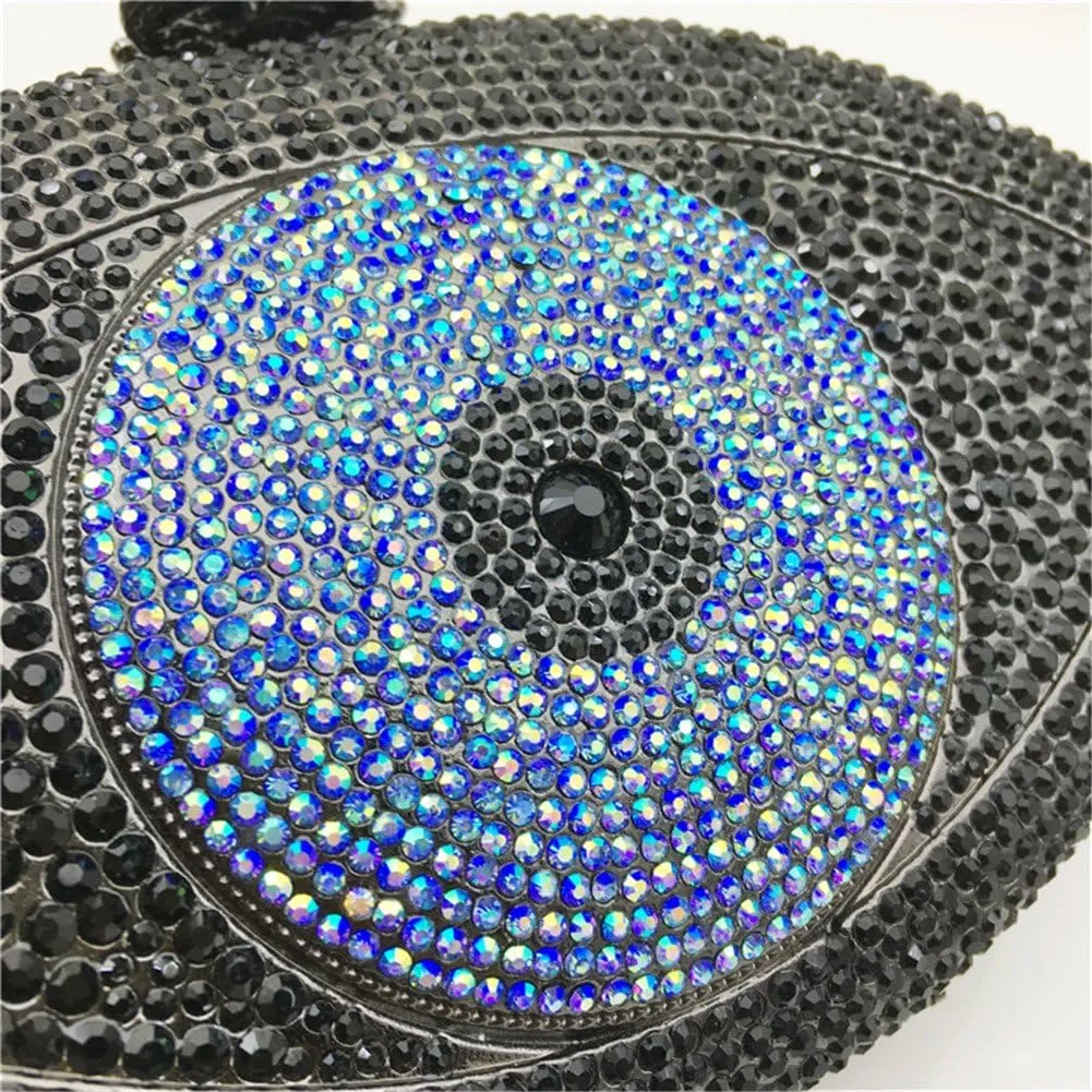 Eye Shape Luxury Crystal Wedding Purses Women Handbags Clutch Evening Bag