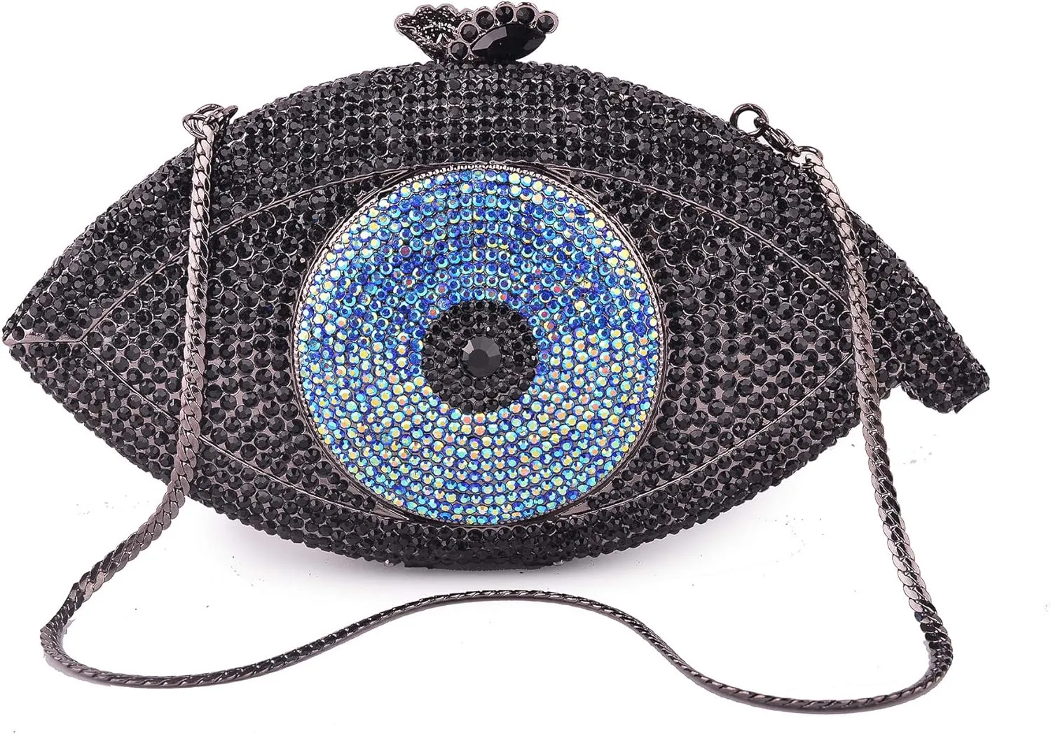 Eye Shape Luxury Crystal Wedding Purses Women Handbags Clutch Evening Bag