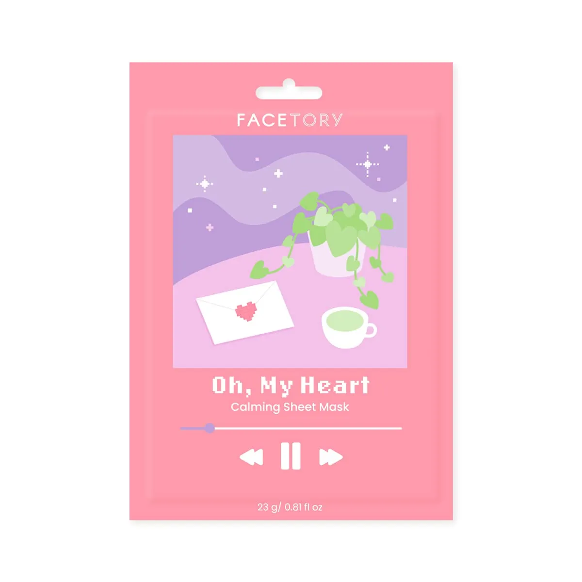 FACETORY K Beauty Face Mask Skin Care - CALMING Sheet Mask for ACNE-PRONE Skin with Heartleaf Extract | Calms Redness Smoothes Texture (10 Pack)
