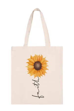 Faith Print Minimalist Fashion Tote Bag - Pack of 6