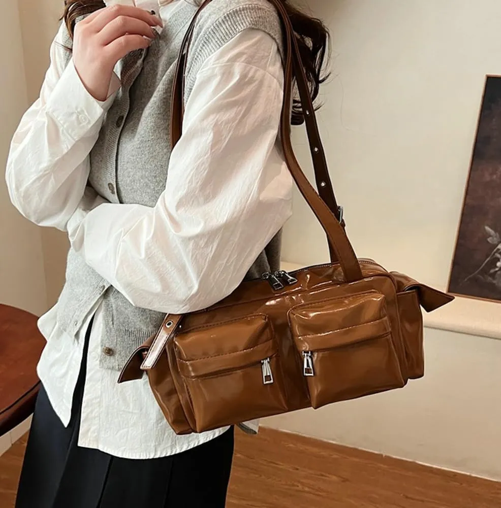 Fall Winter Purses for Women 2024 Trending Purses Vintage Versatile Shoulder Bag Handbags Underarm Bag with Multiple Pockets