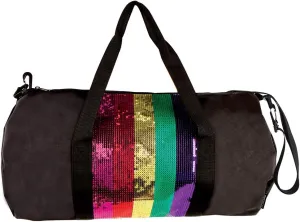Fashion Angels Style.Lab Rainbow Sequin Stripe Duffel Bag/ Overnight Bag/ Gym Bag