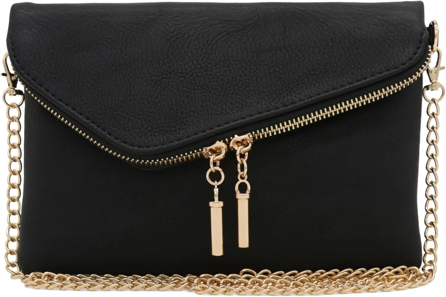 FashionPuzzle Envelope Wristlet Clutch Crossbody Bag with Chain Strap