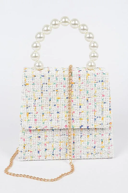 Faux Pearl Handle Purse