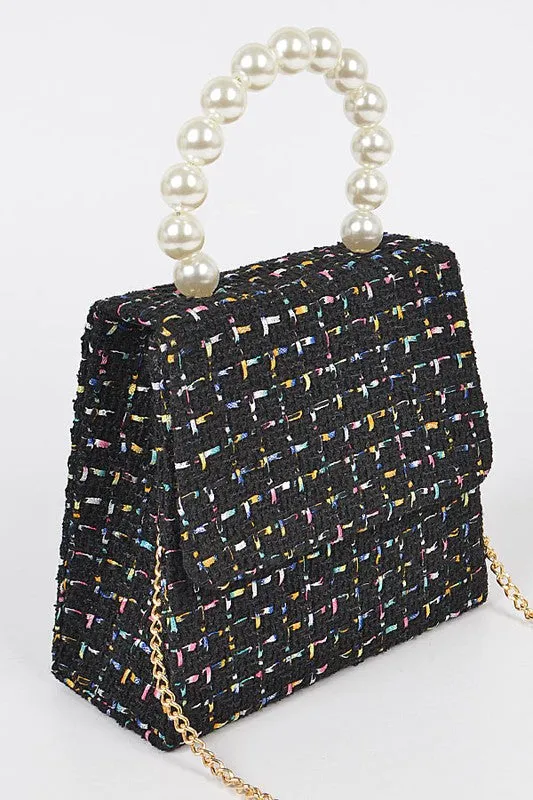 Faux Pearl Handle Purse