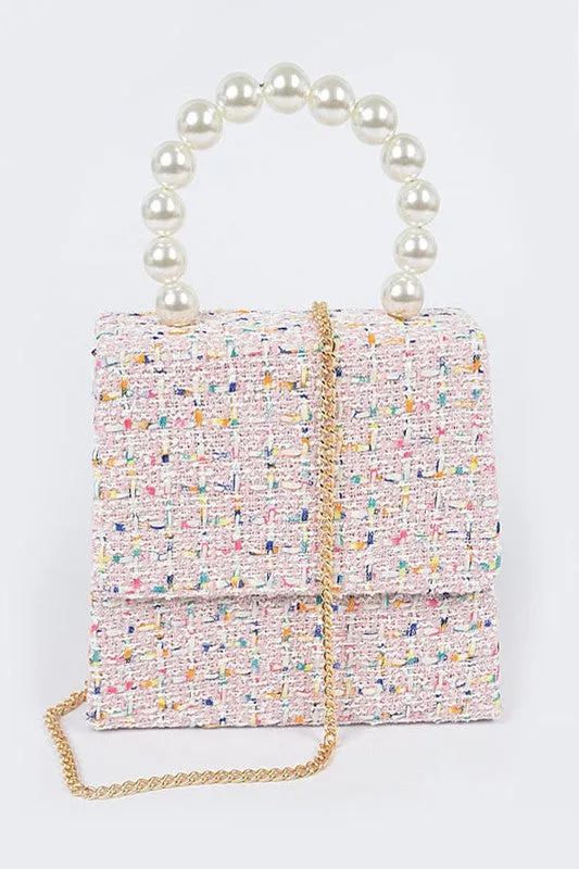 Faux Pearl Handle Purse