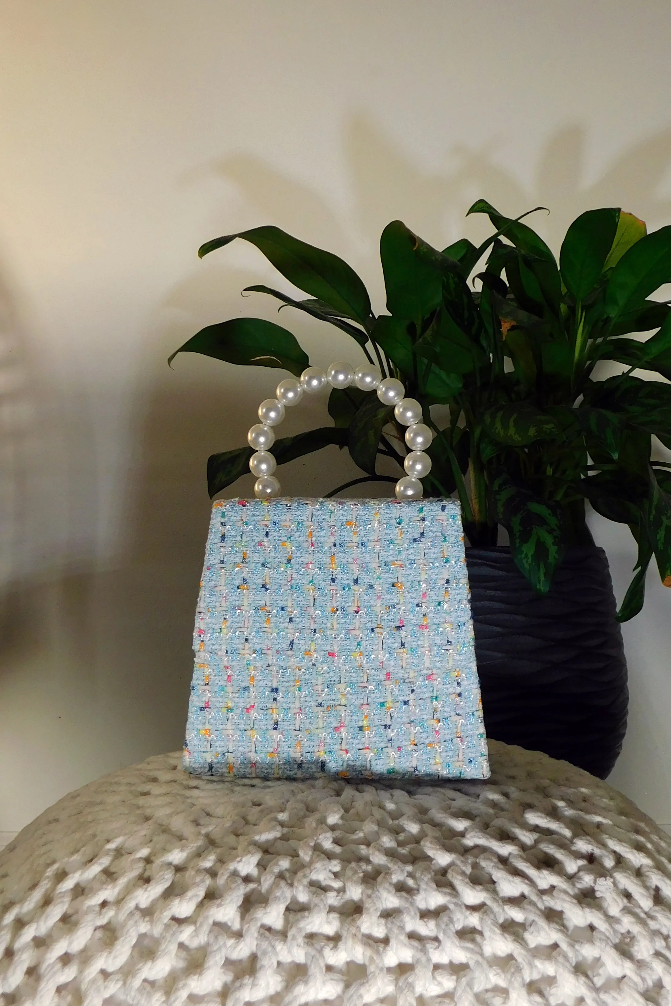 Faux Pearl Handle Purse