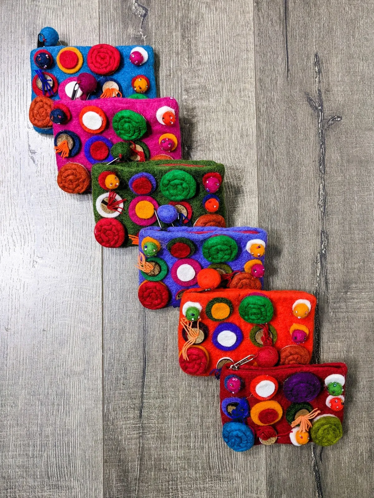 Felt Button Purse