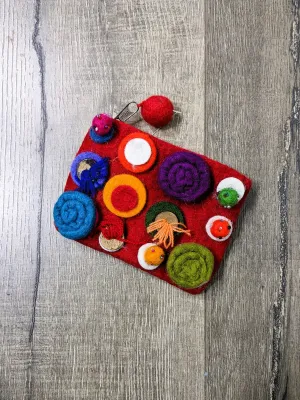 Felt Button Purse